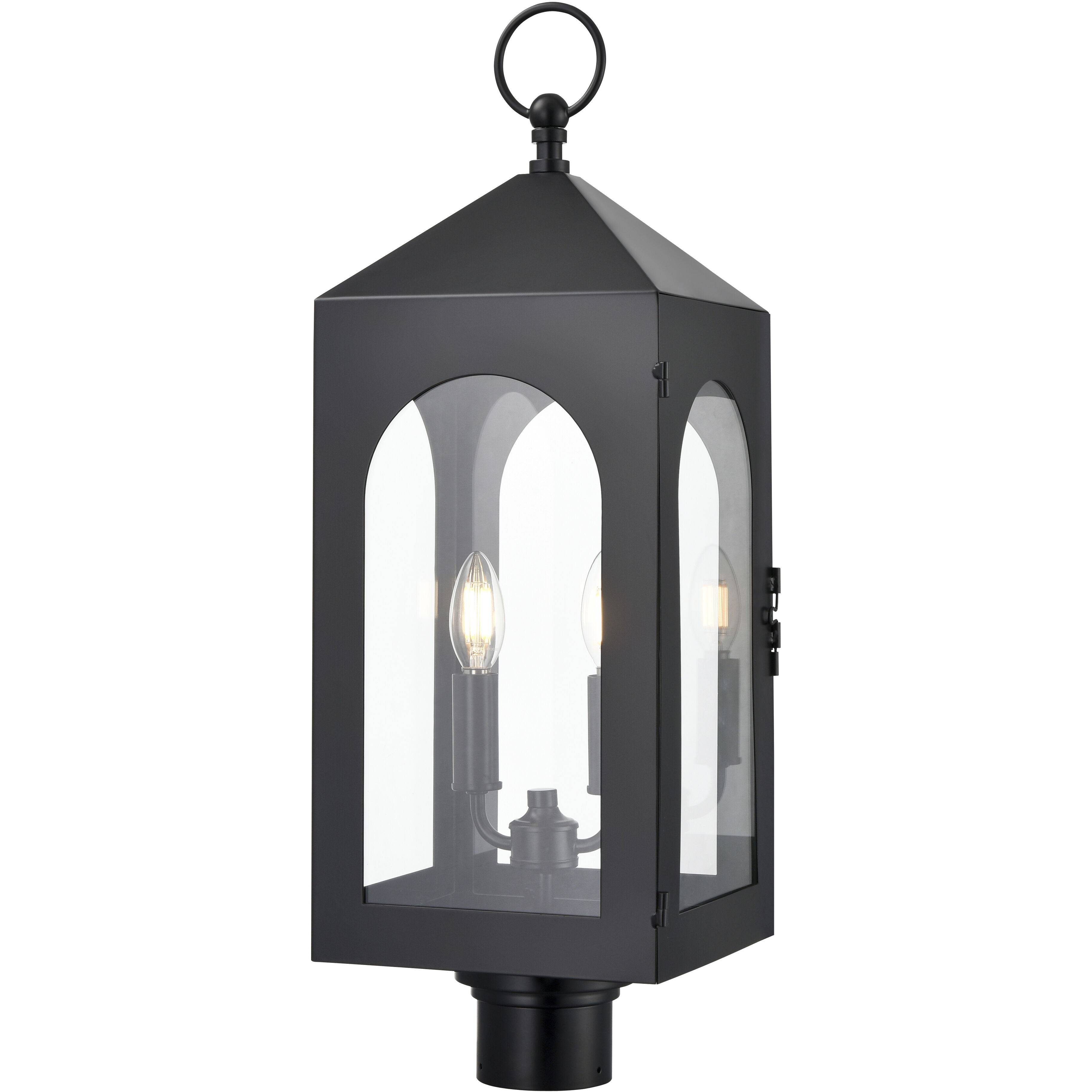 Bratton 2 Light 25.75 inch Powder Coated Black Outdoor Post Lantern
